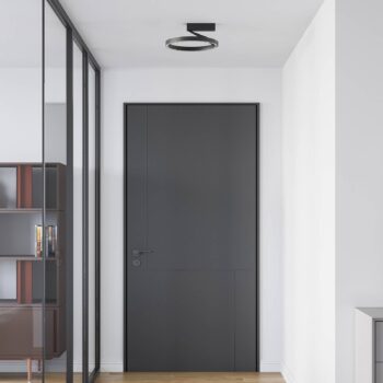 Stropné svietidlo Molto Luce LED Melli SDI, čierne, hliník, Ø 33 cm
