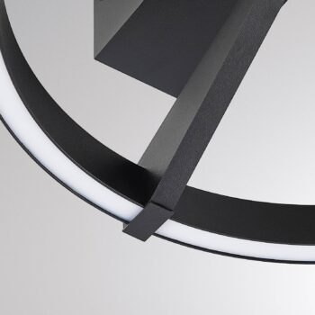 Stropné svietidlo Molto Luce LED Melli SDI, čierne, hliník, Ø 33 cm