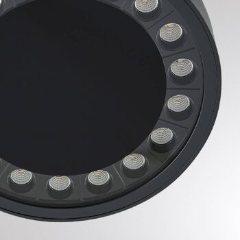Stropné svietidlo Molto Luce LED Nona, Ø 18,2 cm, antracit