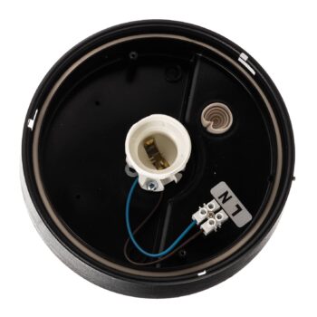 Stropné svietidlo Nook s čírym tienidlom na lampu, čierne