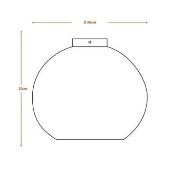 Stropné svietidlo OSRAM BALL, hnedé, Ø 26 cm, vlnitá lepenka, E27