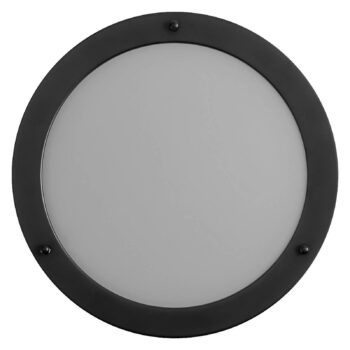 Stropné svietidlo OSRAM BATHROOM, čierne Ø 31 cm kov/sklo IP44