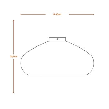Stropné svietidlo OSRAM DROP, hnedé, Ø 40 cm, vlnitá lepenka, E27