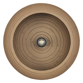 Stropné svietidlo OSRAM DROP, hnedé, Ø 40 cm, vlnitá lepenka, E27
