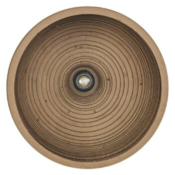 Stropné svietidlo OSRAM HAT, hnedé, Ø 36 cm, vlnitá lepenka, E27