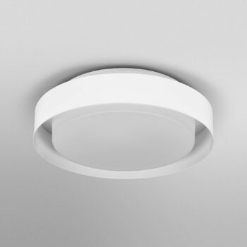 Stropné svietidlo OSRAM ORBIS MADRID, biele, Ø 29 cm, kov/sklo