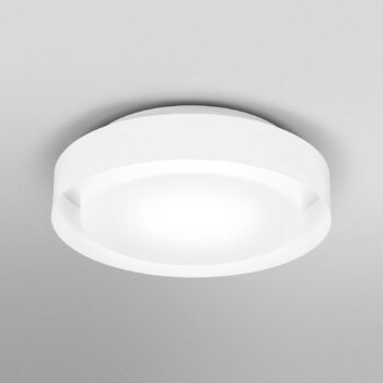 Stropné svietidlo OSRAM ORBIS MADRID, biele, Ø 29 cm, kov/sklo