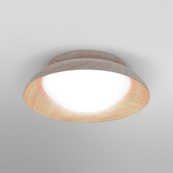 Stropné svietidlo OSRAM ORBIS MILAN, drevo, Ø 31 cm, kov/sklo