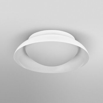 Stropné svietidlo OSRAM ORBIS Milan, biele, Ø 31 cm, kov/sklo