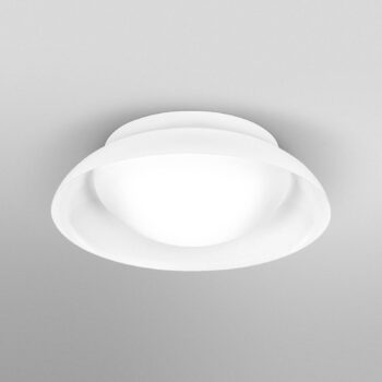 Stropné svietidlo OSRAM ORBIS Milan, biele, Ø 31 cm, kov/sklo