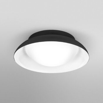 Stropné svietidlo OSRAM ORBIS Milan, čierne Ø 31 cm kov/sklo