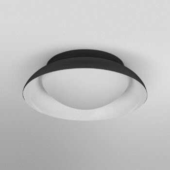 Stropné svietidlo OSRAM ORBIS Milan, čierne Ø 31 cm kov/sklo