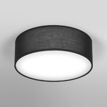 Stropné svietidlo OSRAM ORBIS PARIS, čierne, Ø 30 cm, textilné, E27