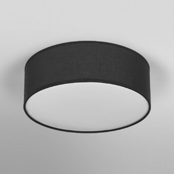 Stropné svietidlo OSRAM ORBIS PARIS, čierne, Ø 30 cm, textilné, E27