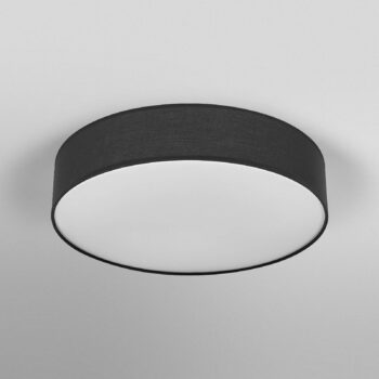 Stropné svietidlo OSRAM ORBIS PARIS, čierne, Ø 48 cm, textil E27