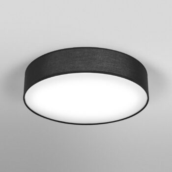 Stropné svietidlo OSRAM ORBIS PARIS, čierne, Ø 48 cm, textil E27