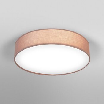 Stropné svietidlo OSRAM ORBIS PARIS, hnedé, Ø 48 cm, textil, E27