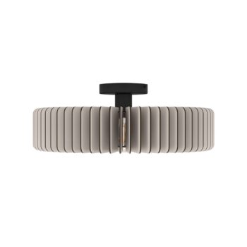 Stropné svietidlo Palombaia, biele, Ø 50 cm, oceľ/drevo, E27