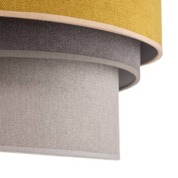 Stropné svietidlo Pastell Trio Ø 45 cm horčicová/sivá/svetlo sivá