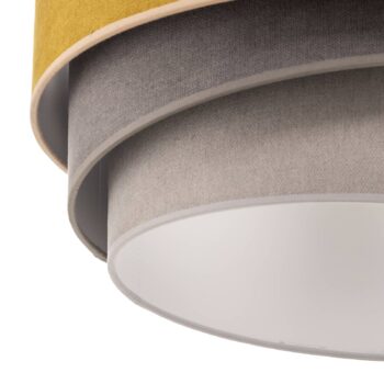 Stropné svietidlo Pastell Trio Ø 45 cm horčicová/sivá/svetlo sivá