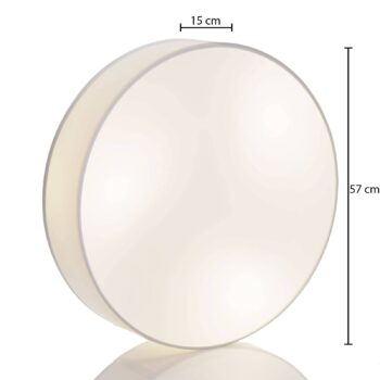 Stropné svietidlo Pasteri, biele, 57 cm
