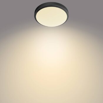 Stropné svietidlo Philips Doris LED 2700K čierne Ø28cm