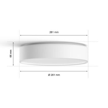 Stropné svietidlo Philips Hue Enrave LED 26,1 cm biele