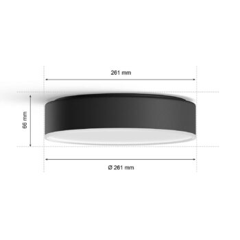 Stropné svietidlo Philips Hue Enrave LED 26,1 cm čierne