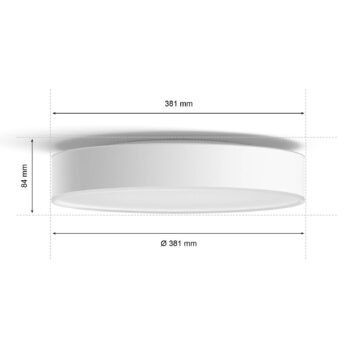 Stropné svietidlo Philips Hue Enrave LED 38,1 cm biele