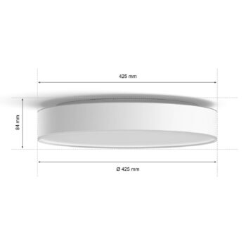 Stropné svietidlo Philips Hue Enrave LED 42,5 cm biele