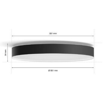 Stropné svietidlo Philips Hue Enrave LED 55,1 cm čierne