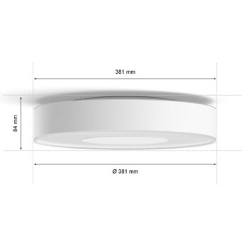 Stropné svietidlo Philips Hue Infuse LED 38,1 cm, biele