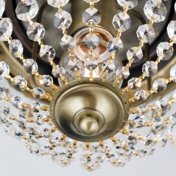 Stropné svietidlo Plafond, patina/priehľadné, Ø 26 cm