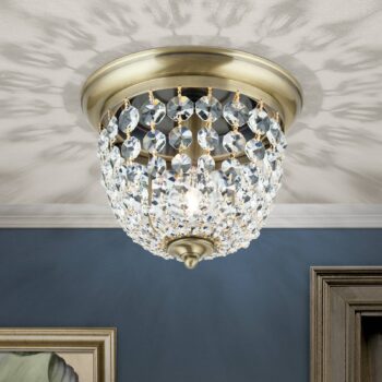 Stropné svietidlo Plafond, patina/priehľadné, Ø 26 cm