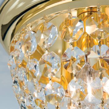 Stropné svietidlo Plafond, zlaté/priehľadné, Ø 35 cm