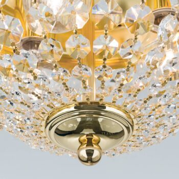 Stropné svietidlo Plafond, zlaté/priehľadné, Ø 35 cm
