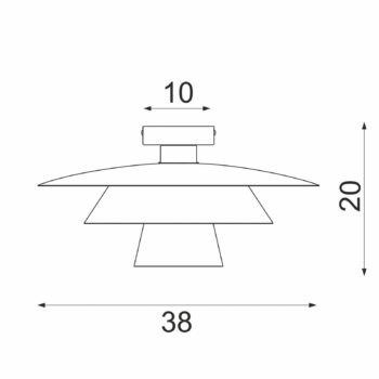 Stropné svietidlo Plato, titánová/zlatá, kov, Ø 38 cm, E27