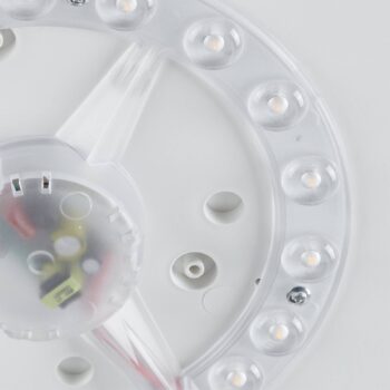 Stropné svietidlo Pollux LED, Ø 27 cm, plast, detektor pohybu