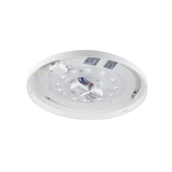 Stropné svietidlo Pollux LED, Ø 27 cm, plast, detektor pohybu
