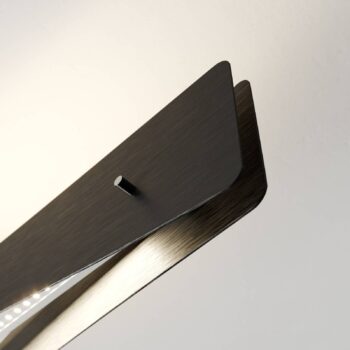 Stropné svietidlo Quitani LED Lian, čierna/hliník