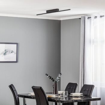 Stropné svietidlo Quitani LED Tolu, čierne, 118 cm