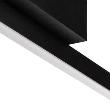 Stropné svietidlo Quitani Talon LED, čierne eloxované