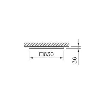 Stropné svietidlo Regent Dime Office 63cm 43W 4 000K