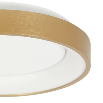 Stropné svietidlo Ringlede LED, zlaté, výška 6 cm, Ø 28 cm