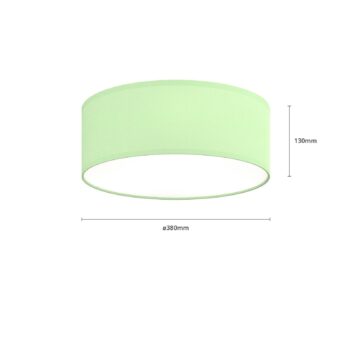Stropné svietidlo Rondo Kids, Ø 38 cm, zelené