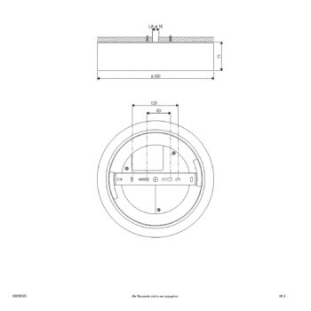 Stropné svietidlo Sauro LED, Ø 30 cm, biele