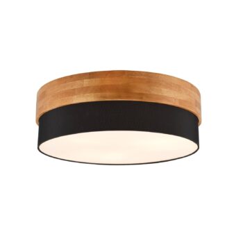 Stropné svietidlo Seasons drevo/čierna Ø 50 cm