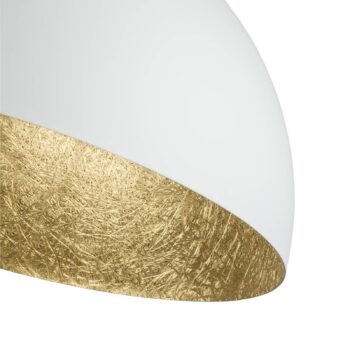 Stropné svietidlo Sfera, Ø 35 cm, biela/zlatá