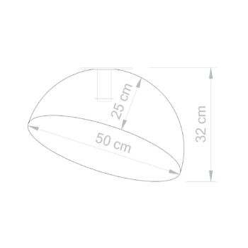 Stropné svietidlo Sfera, Ø 50 cm, biela/zlatá