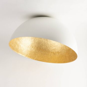 Stropné svietidlo Sfera, Ø 50 cm, biela/zlatá